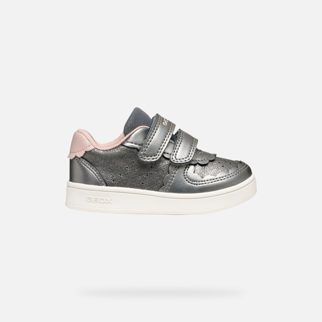 Sneakers with straps ECLYPER TODDLER Grey/Light rose - image number 1 | GEOX