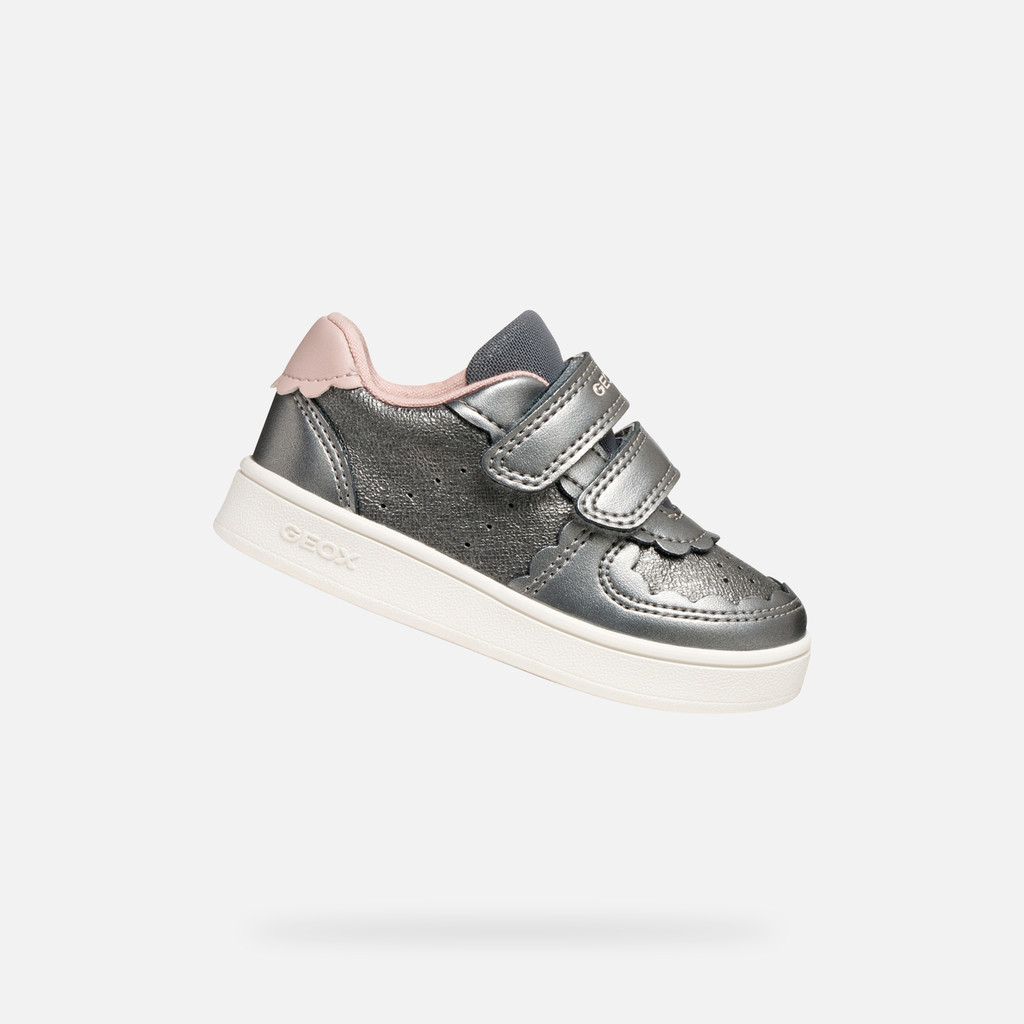 Sneakers with straps ECLYPER TODDLER Grey/Light rose - image number 0 | GEOX