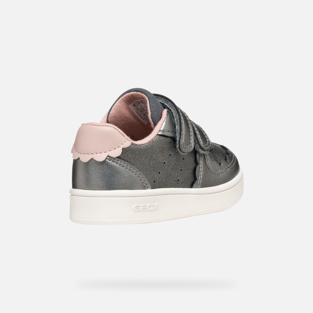 Sneakers with straps ECLYPER TODDLER Grey/Light rose - image number 4 | GEOX