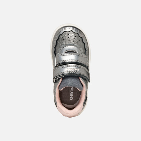 Sneakers with straps ECLYPER TODDLER Grey/Light rose - image number 5 | GEOX