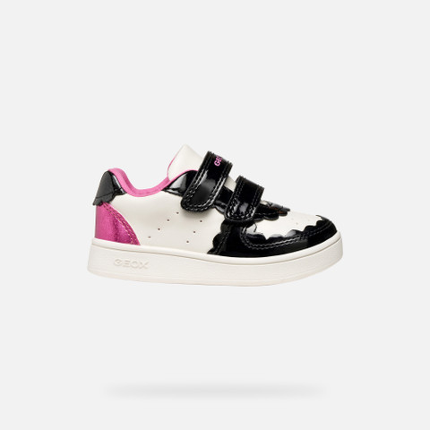 Sneakers with straps ECLYPER TODDLER GIRL White/Black - image number 1 | GEOX