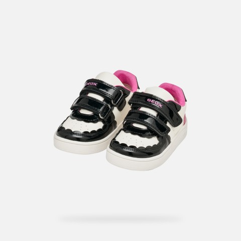 Sneakers with straps ECLYPER TODDLER White/Black - image number 7 | GEOX