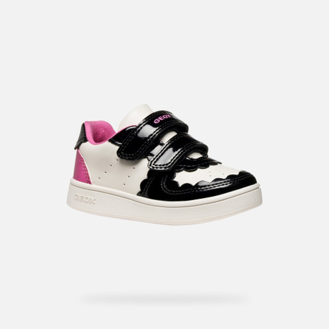 Sneakers with straps ECLYPER TODDLER GIRL White/Black - image number 2 | GEOX