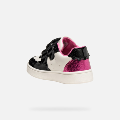 Sneakers with straps ECLYPER TODDLER GIRL White/Black - image number 3 | GEOX