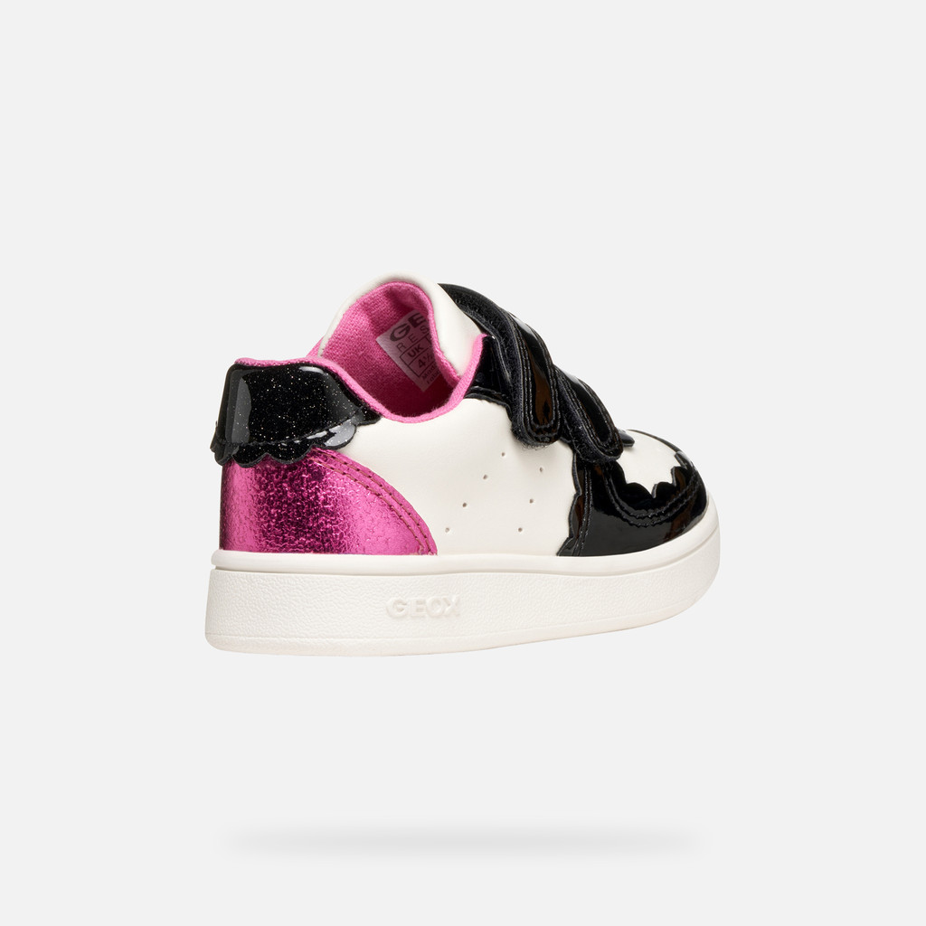 Sneakers with straps ECLYPER TODDLER GIRL White/Black - image number 4 | GEOX