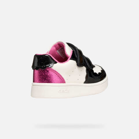 Sneakers with straps ECLYPER TODDLER GIRL White/Black - image number 4 | GEOX