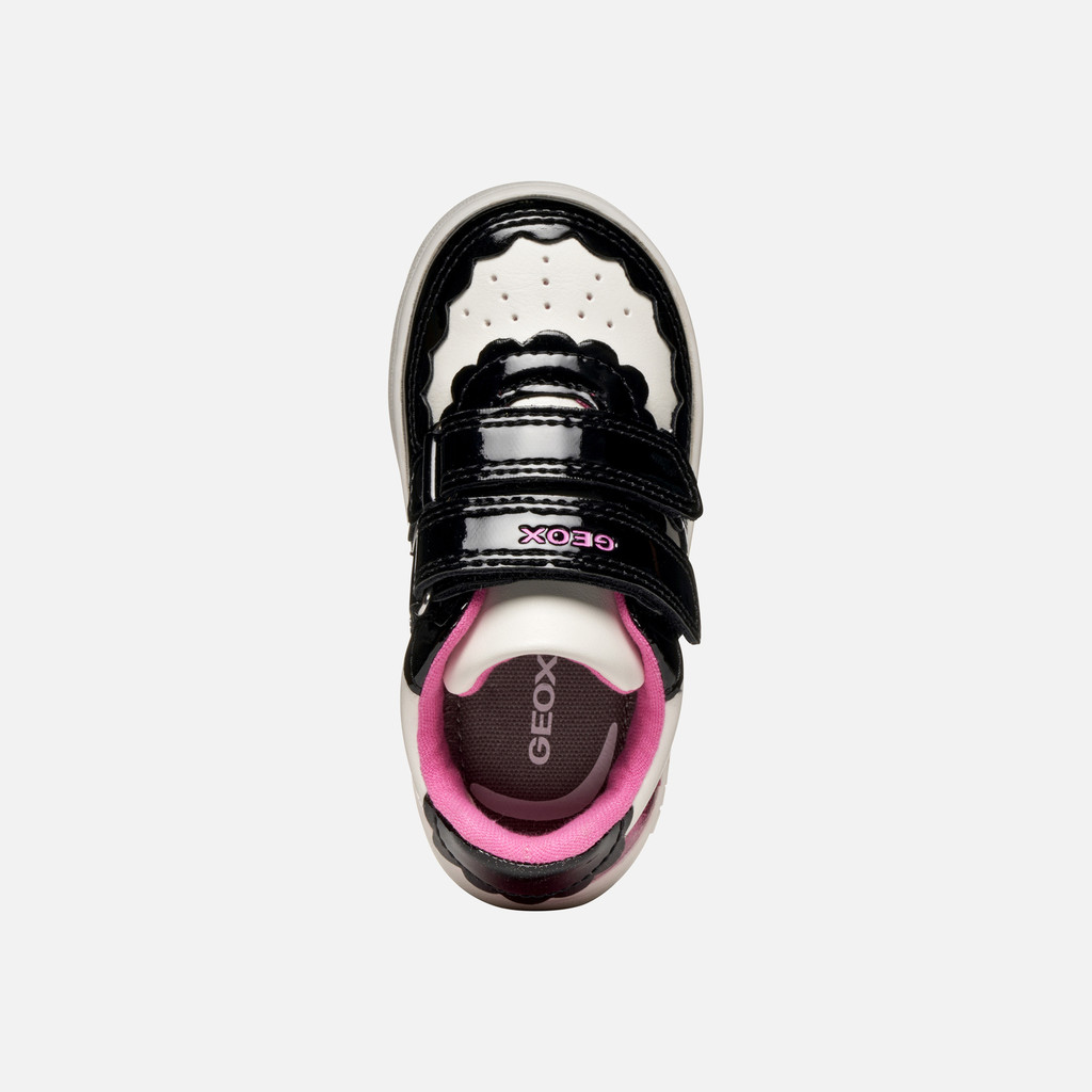 Sneakers with straps ECLYPER TODDLER GIRL White/Black - image number 5 | GEOX