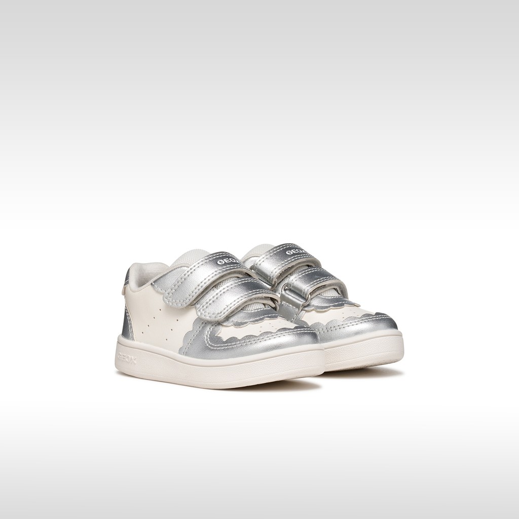 Sneakers with straps ECLYPER TODDLER GIRL White/Silver - image number 1 | GEOX