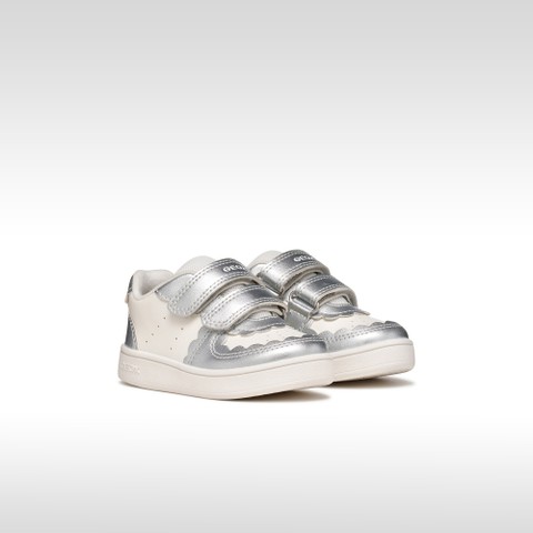 Sneakers with straps ECLYPER TODDLER GIRL White/Silver - image number 1 | GEOX