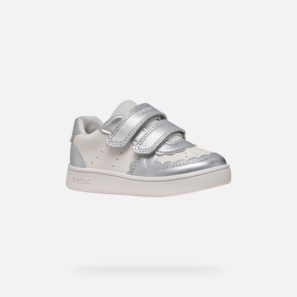 Sneakers with straps ECLYPER TODDLER GIRL White/Silver - image number 2 | GEOX
