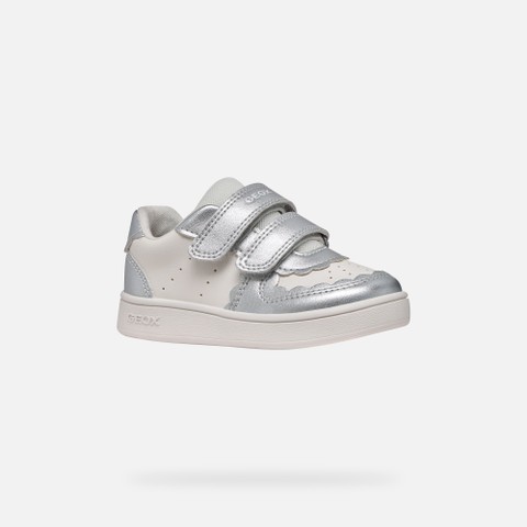 Sneakers with straps ECLYPER TODDLER GIRL White/Silver - image number 2 | GEOX