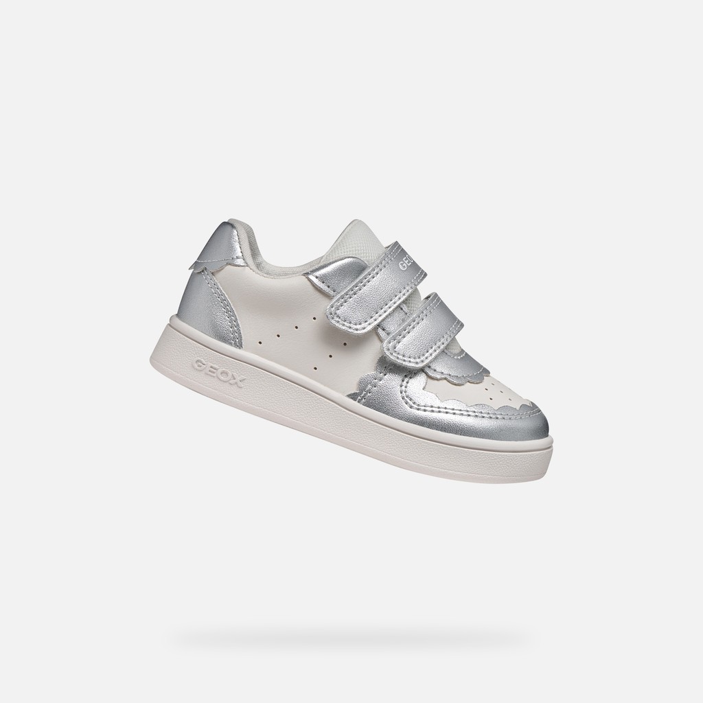 Sneakers with straps ECLYPER TODDLER GIRL White/Silver - image number 0 | GEOX