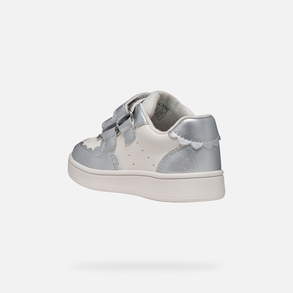 Sneakers with straps ECLYPER TODDLER GIRL White/Silver - image number 3 | GEOX