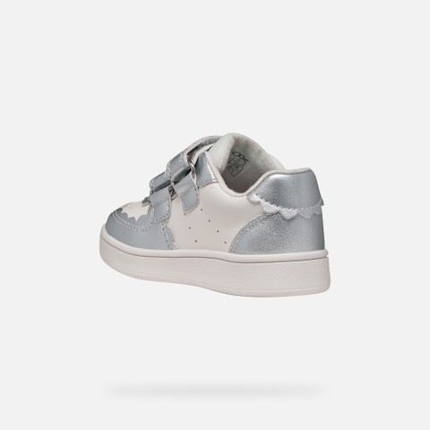 Sneakers with straps ECLYPER TODDLER GIRL White/Silver - image number 3 | GEOX