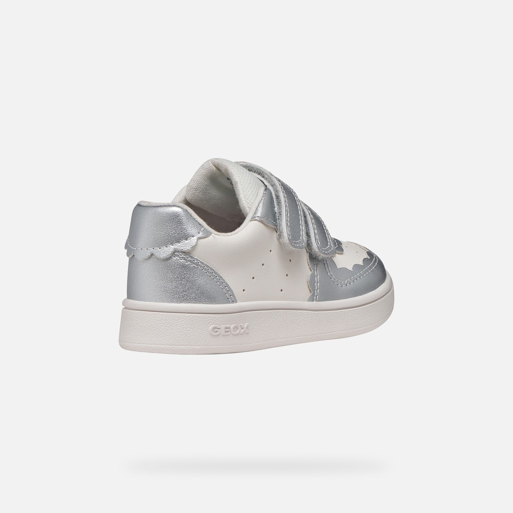 Sneakers with straps ECLYPER TODDLER GIRL White/Silver - image number 4 | GEOX
