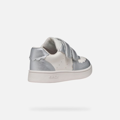 Sneakers with straps ECLYPER TODDLER GIRL White/Silver - image number 4 | GEOX