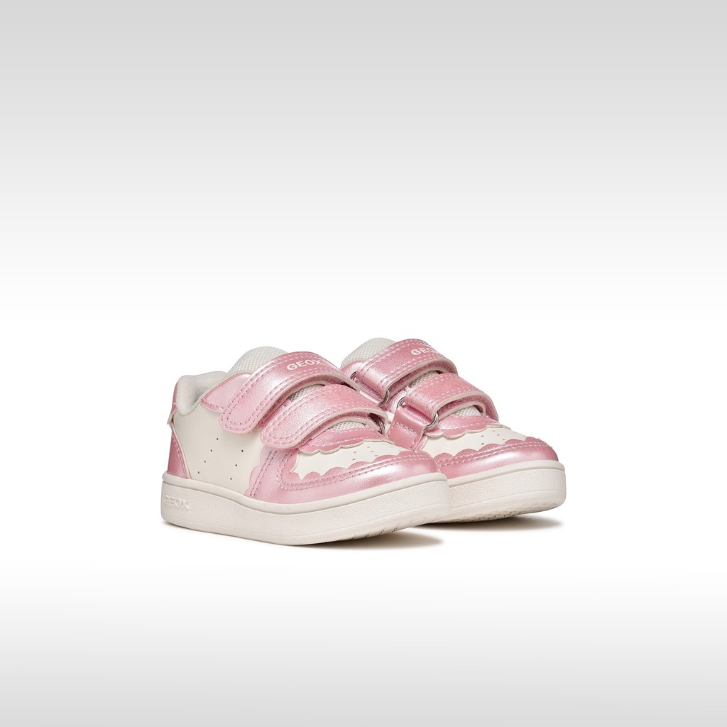 Sneakers with straps ECLYPER TODDLER GIRL White/Dark Pink - image number 1 | GEOX