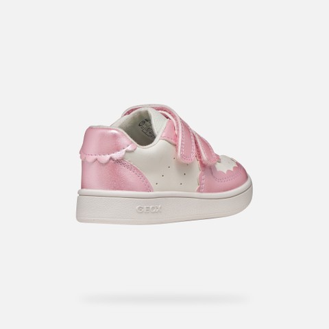 Sneakers with straps ECLYPER TODDLER GIRL White/Dark Pink - image number 4 | GEOX