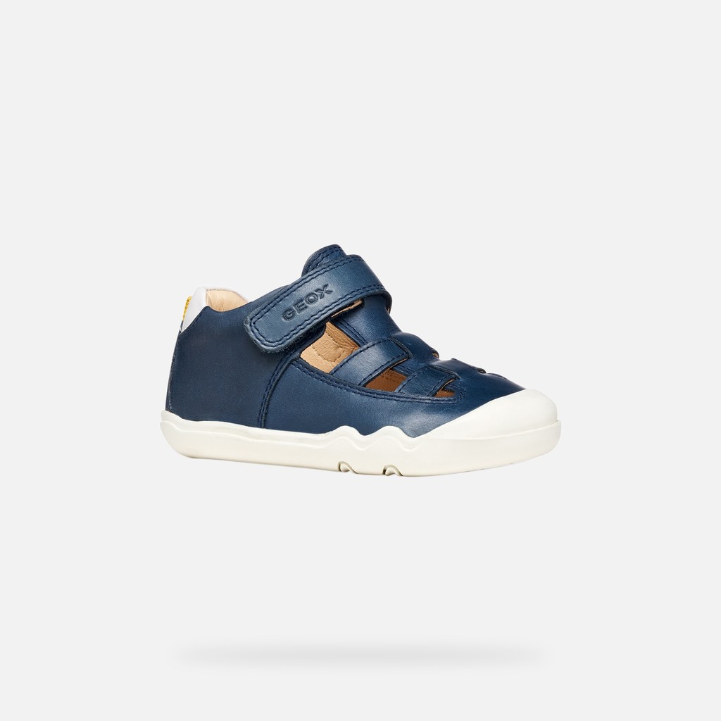 Barefoot STEPPIEUP TODDLER Navy/White - image number 2 | GEOX