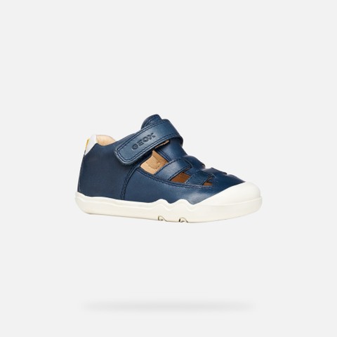 Barefoot STEPPIEUP TODDLER Navy/White - image number 2 | GEOX