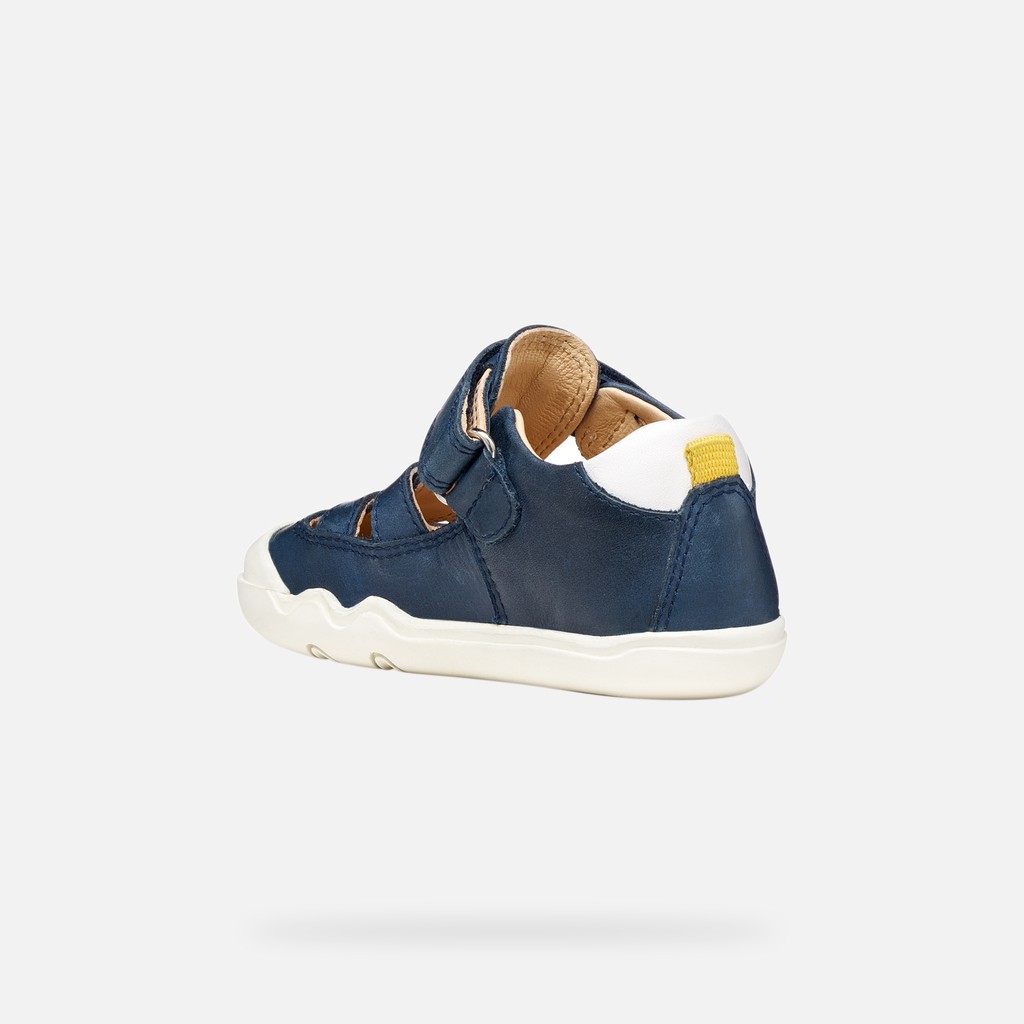 Barefoot STEPPIEUP TODDLER Navy/White - image number 3 | GEOX