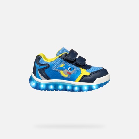 Shoes with lights LIGHTYLOO TODDLER Navy/Azure - image number 1 | GEOX