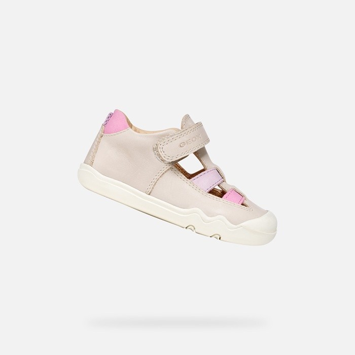 Barefoot STEPPIEUP TODDLER GIRL Ivory/Pink | GEOX