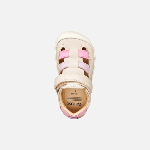Barefoot STEPPIEUP TODDLER GIRL Ivory/Pink - image number 5 | GEOX