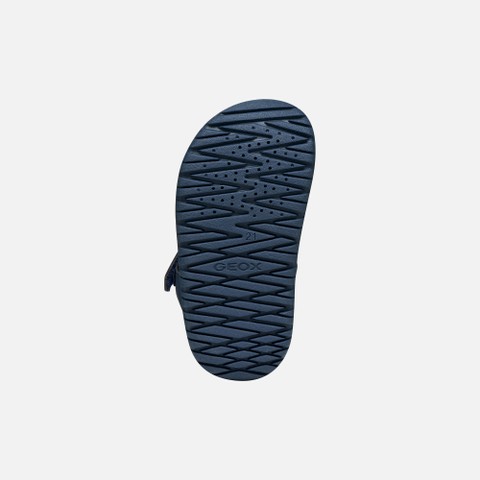 Closed toe sandals SANDAL FUSBETTO   BABY Navy/Orange - image number 6 | GEOX