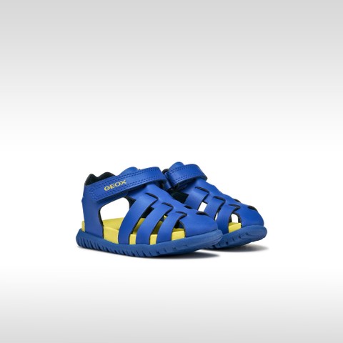 Closed toe sandals SANDAL FUSBETTO   BABY Royal/Lime - image number 1 | GEOX