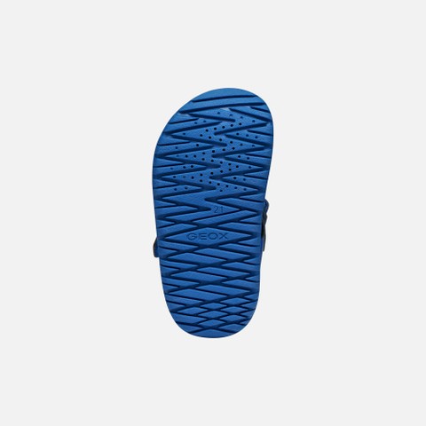 Closed toe sandals SANDAL FUSBETTO   BABY Royal/Lime - image number 6 | GEOX