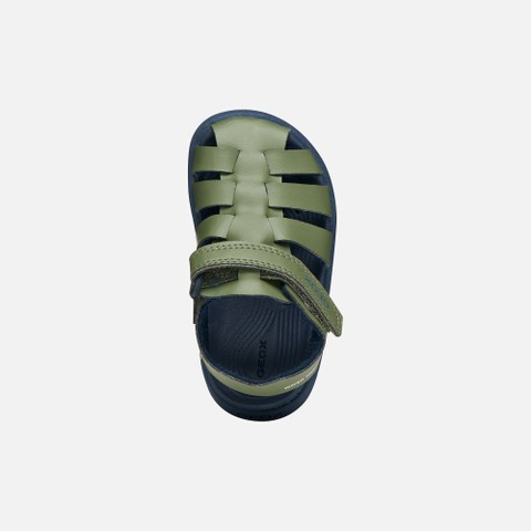 Closed toe sandals SANDAL FUSBETTO   BABY Sage/Navy - image number 5 | GEOX