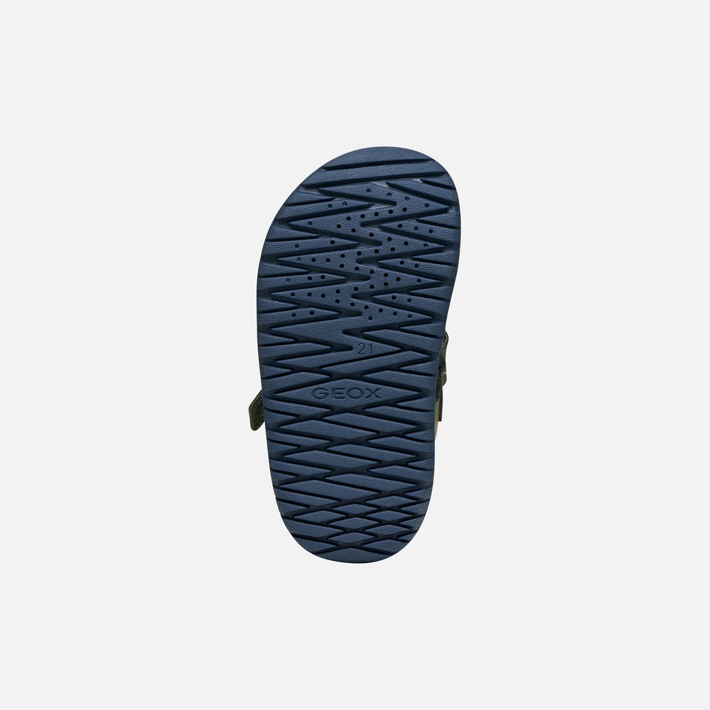 Closed toe sandals SANDAL FUSBETTO   BABY Sage/Navy - image number 6 | GEOX