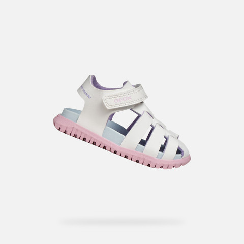 Closed toe sandals SANDAL FUSBETTO   BABY White/Pink | GEOX