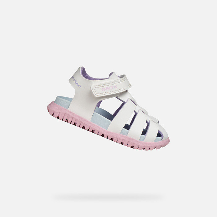 Closed toe sandals SANDAL FUSBETTO   BABY White/Pink | GEOX