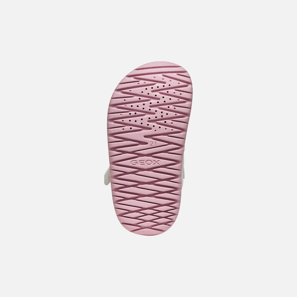 Closed toe sandals SANDAL FUSBETTO   BABY White/Pink - image number 6 | GEOX