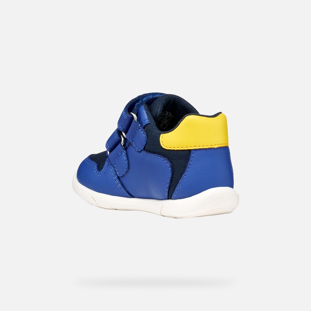 Sneakers with straps ZAPITO BABY BOY Royal/Yellow - image number 3 | GEOX