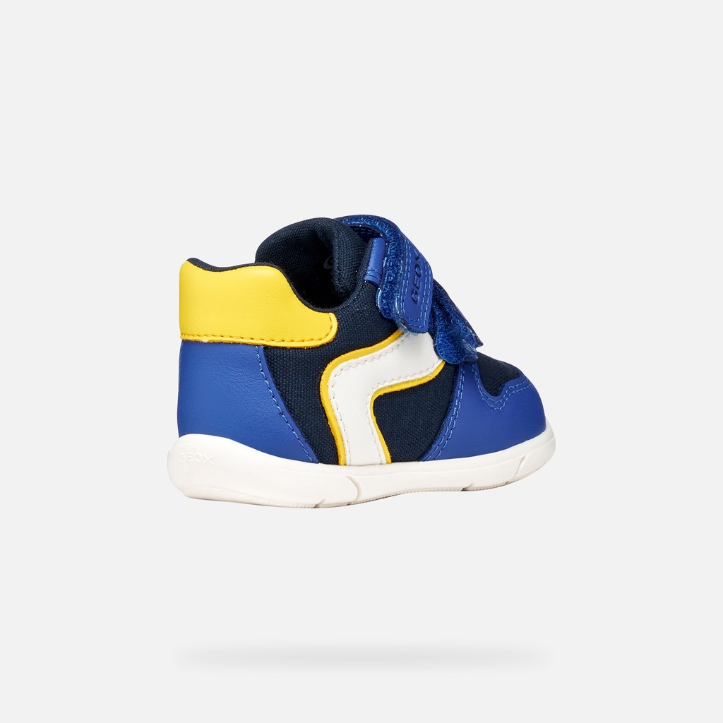 Sneakers with straps ZAPITO BABY BOY Royal/Yellow - image number 4 | GEOX