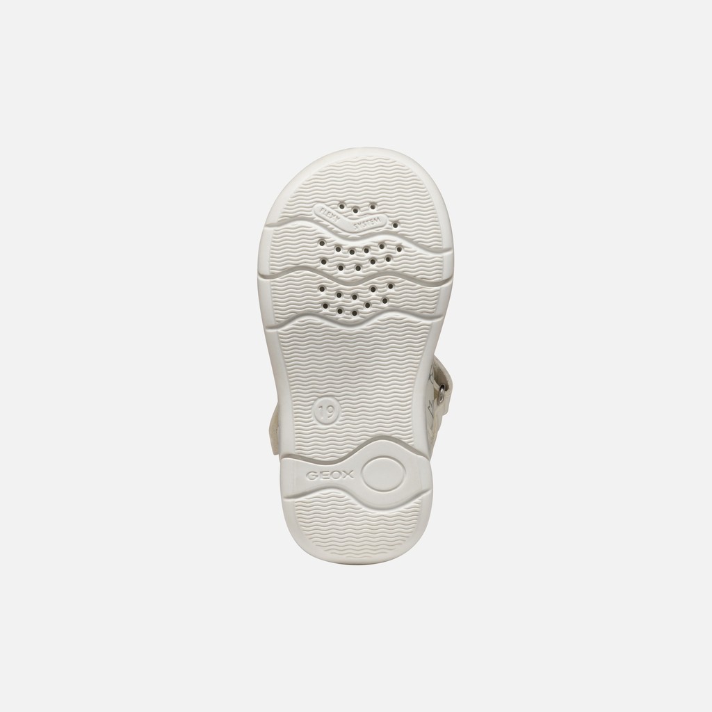 Ballet flats with straps ZAPITO BABY GIRL White/Silver - image number 6 | GEOX