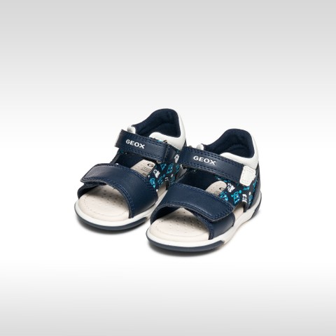 Sandali con strappo SANDAL ZAPITO NEONATO Blu navy scuro/Bianco - image number 1 | GEOX