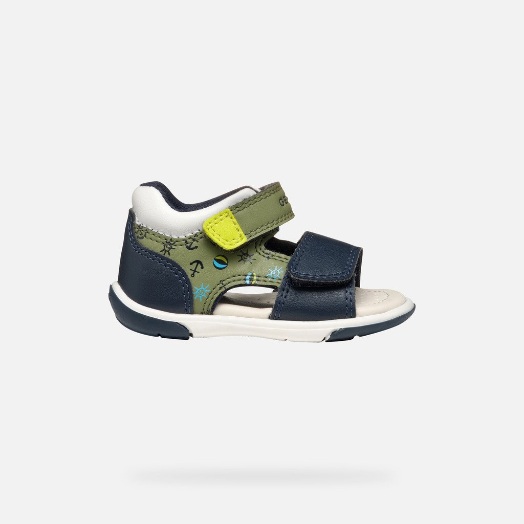 Sandal Zapito Bébé Pistache/bleu Marine