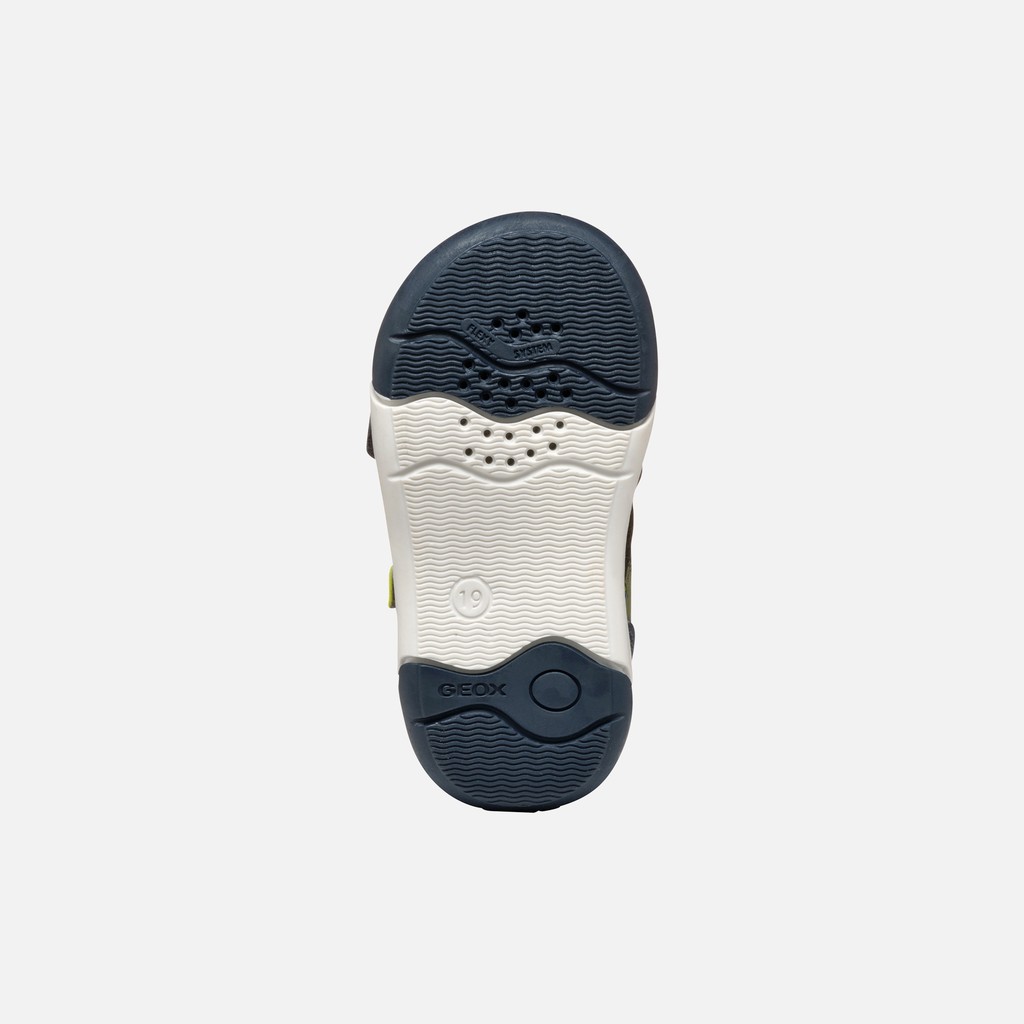 Sandals with straps SANDAL ZAPITO BABY BOY Pistachio/Navy - image number 6 | GEOX