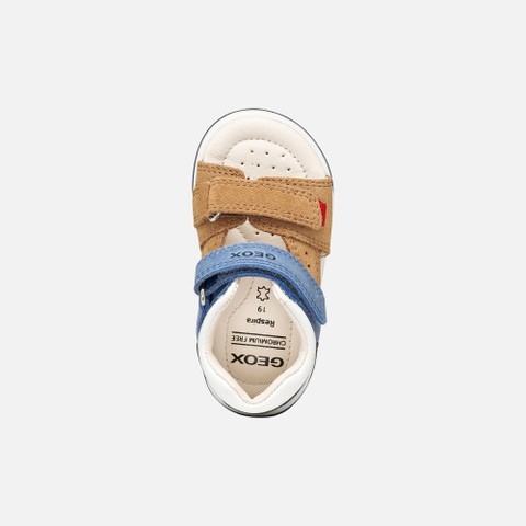Sandalias con correa SANDAL ZAPITO BEBÉ NIÑO Caramelo/Azul oscuro - image number 5 | GEOX