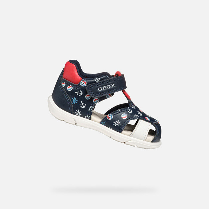 Closed toe sandals SANDAL ZAPITO BABY BOY Navy/Red | GEOX