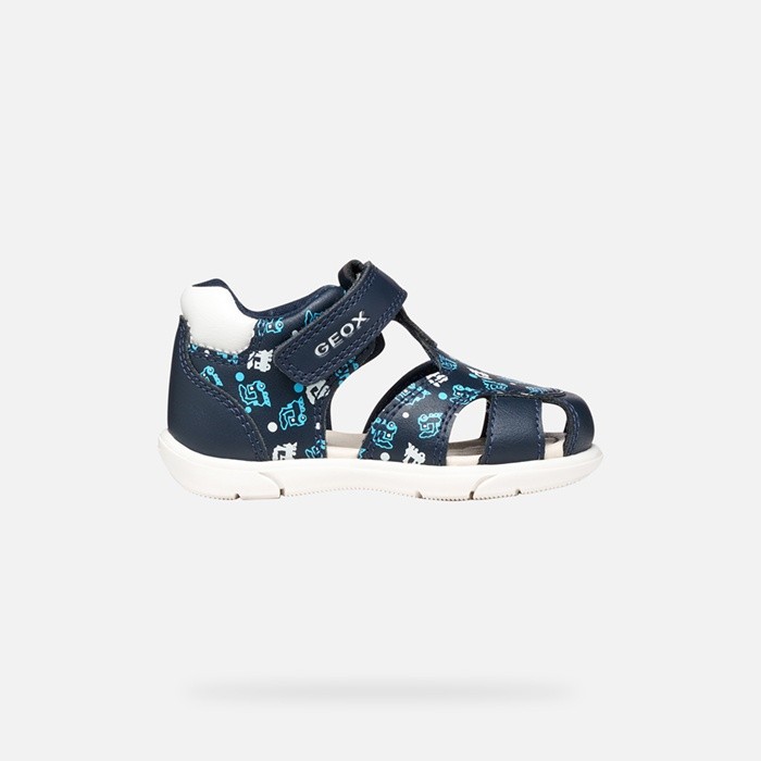 Sandalias cerradas SANDAL ZAPITO BEBÉ NIÑO Azul marino oscuro/Blanco | GEOX