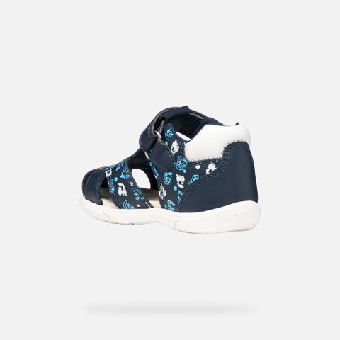Closed toe sandals SANDAL ZAPITO BABY BOY Dark Navy/White - image number 3 | GEOX