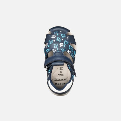 Closed toe sandals SANDAL ZAPITO BABY BOY Dark Navy/White - image number 5 | GEOX