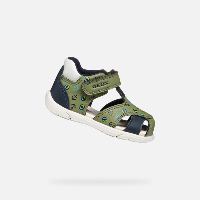 Closed toe sandals SANDAL ZAPITO BABY BOY Pistachio/Navy | GEOX