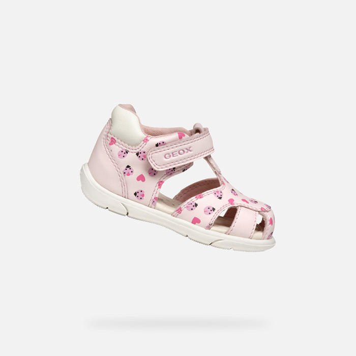 Closed toe sandals SANDAL ZAPITO BABY GIRL Light pink/White | GEOX