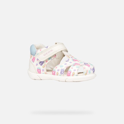 Closed toe sandals SANDAL ZAPITO BABY GIRL White/Light blue - image number 2 | GEOX